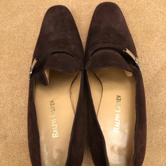 Heeled Loafer with Suede strap and Silver Buckle - Picture 5 of 6